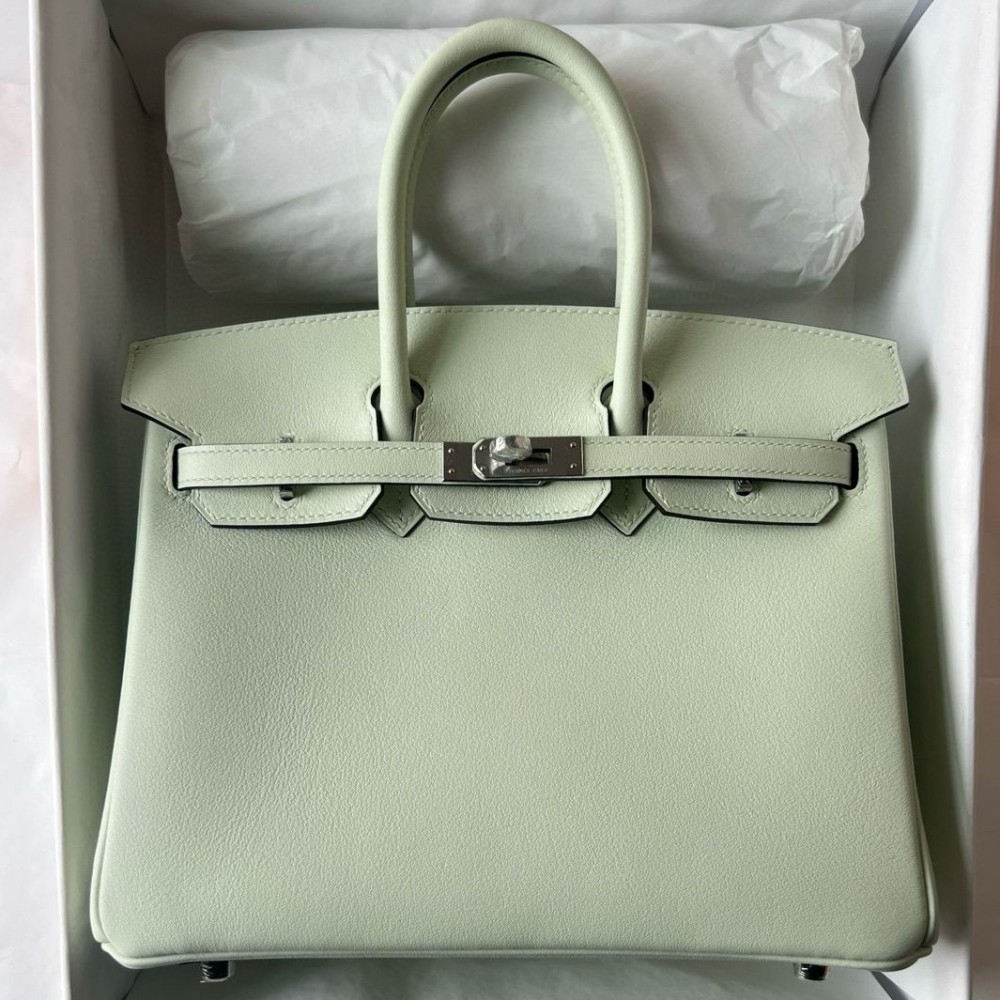 High Quality Replica Hermes Birkin 25 Retourne Handmade Bag in Vert Fizz Swift Calfskin $ 549 USD